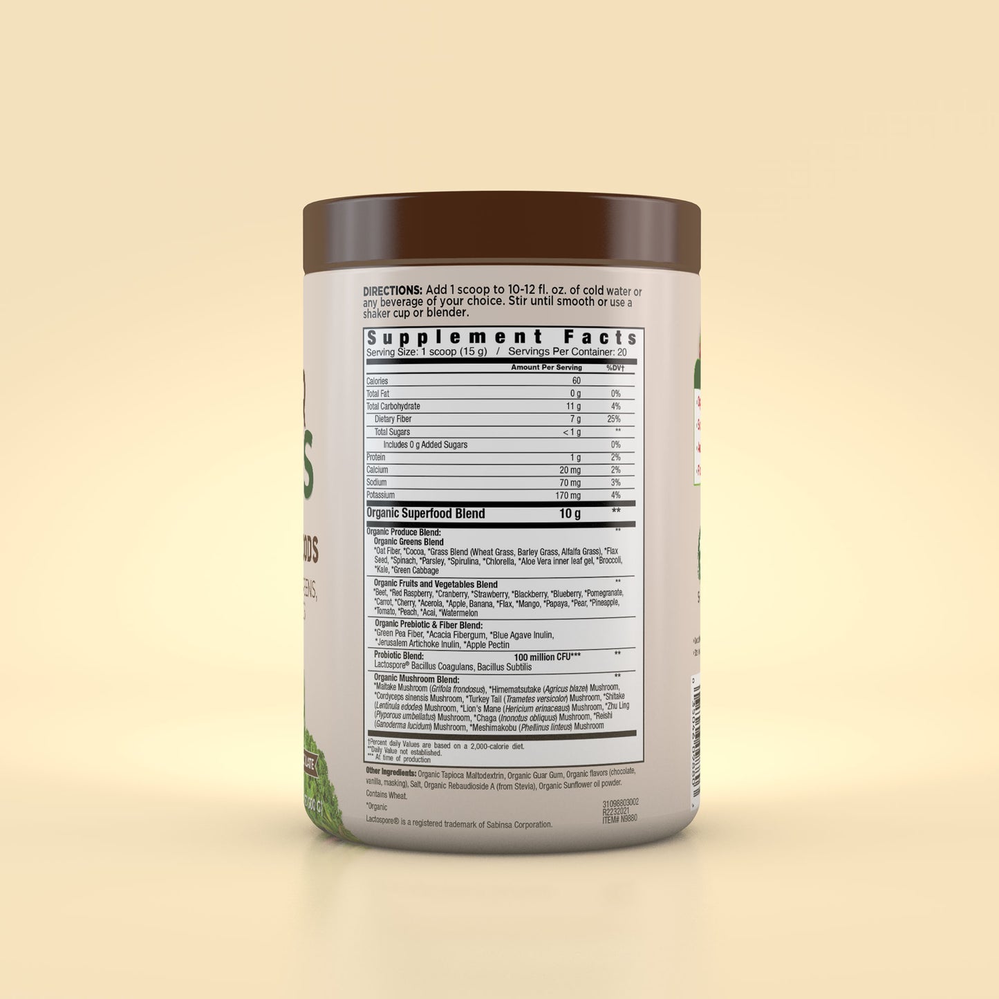 Super Greens Powder - 20 Servings - Chocolate