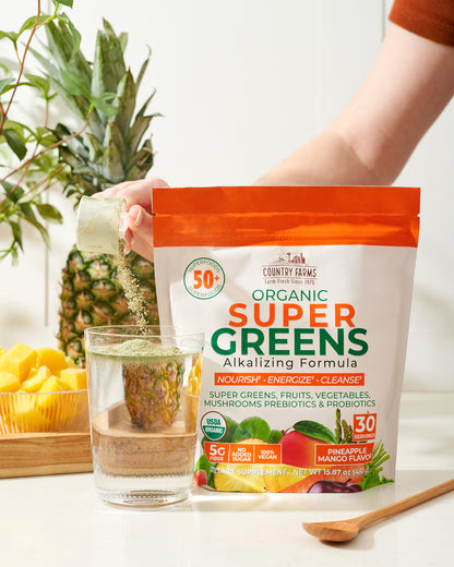 Super Greens Powder - 30 Servings - Pineapple Mango