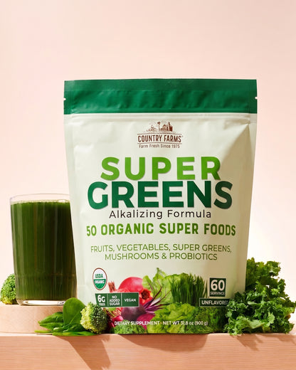 Super Greens Powder - 60 Servings - Unflavored
