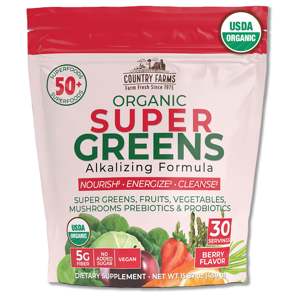 Super Greens Powder - 30 Servings - Berry Flavor