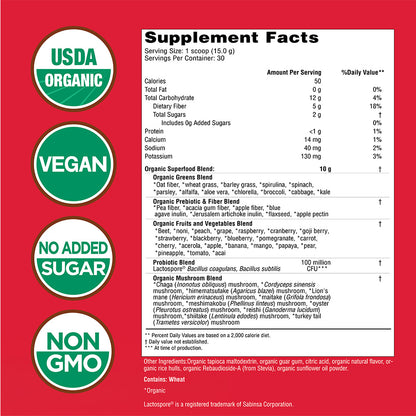 Super Greens Powder - 30 Servings - Berry Flavor