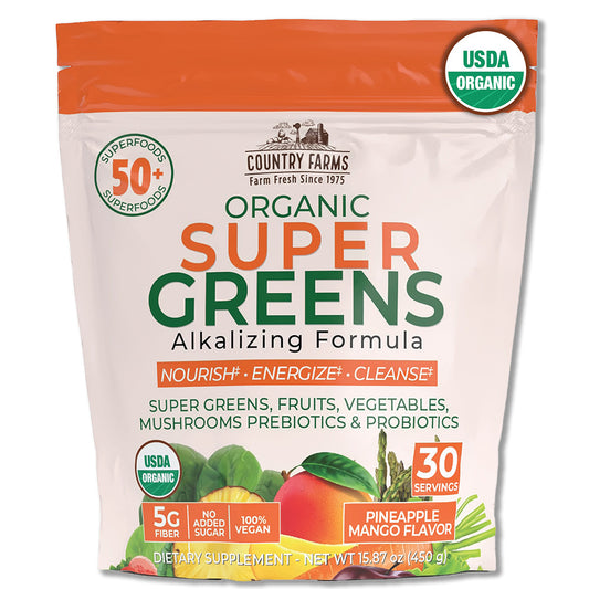 Super Greens Powder - 30 Servings - Pineapple Mango