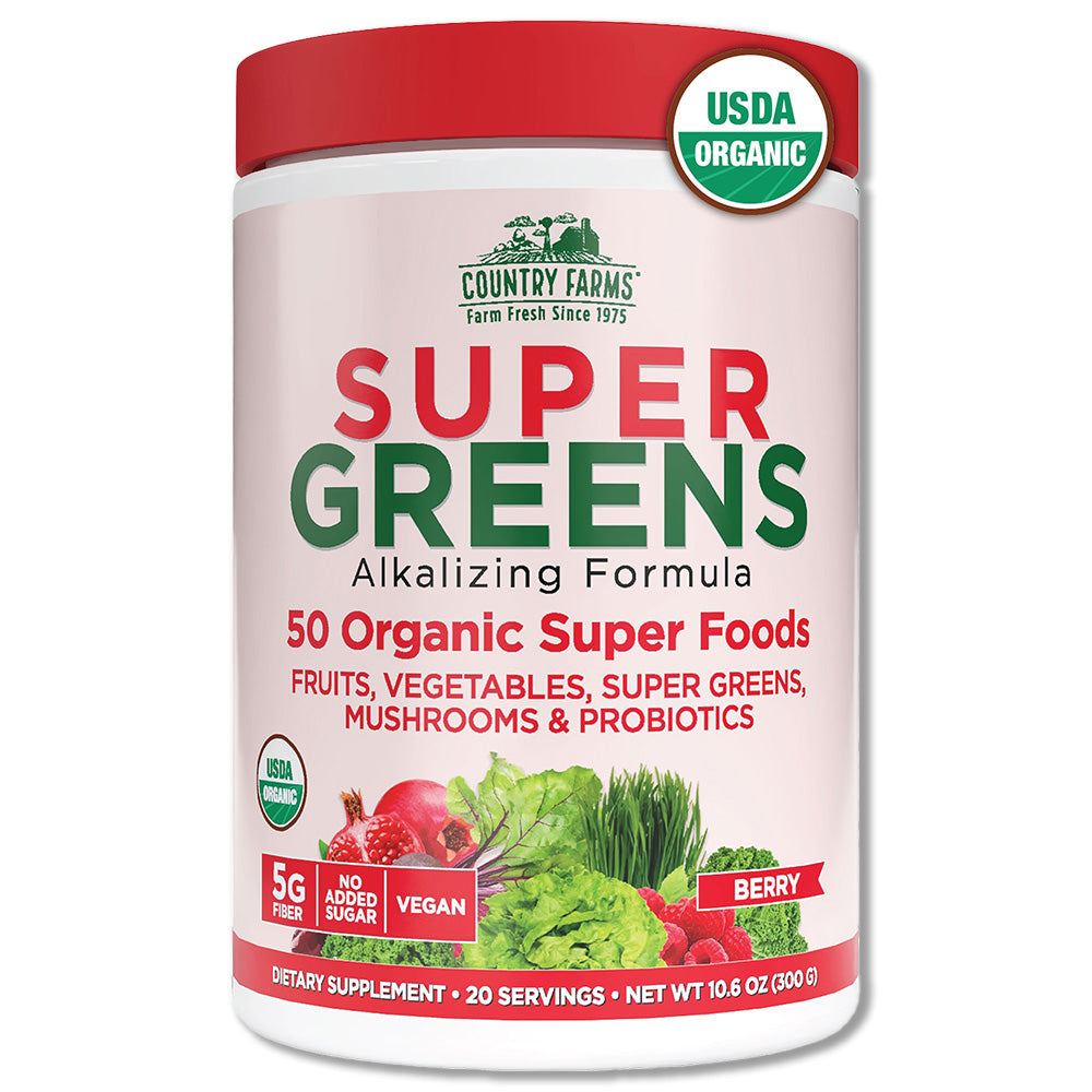 Super Greens Powder - 20 Servings - Berry Flavor